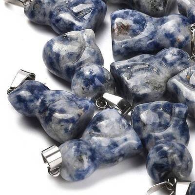 Natural Blue Spot Jasper Pendants