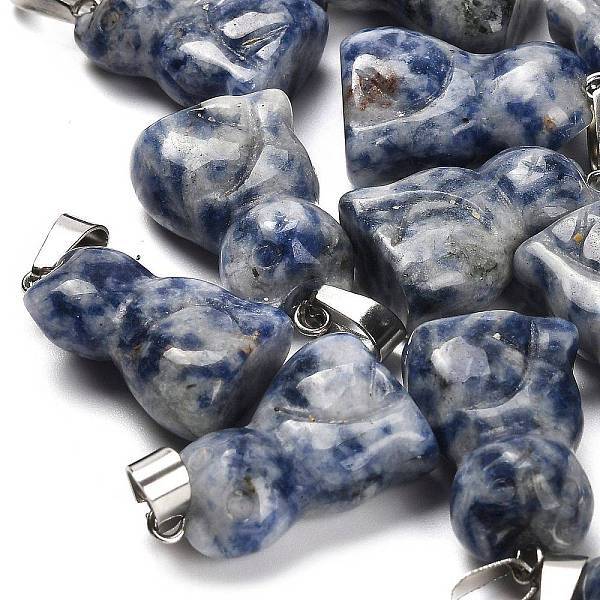 Natural Blue Spot Jasper Pendants