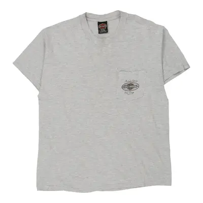 Orlando, Florida Harley Davidson Graphic T-Shirt - Large Grey Cotton