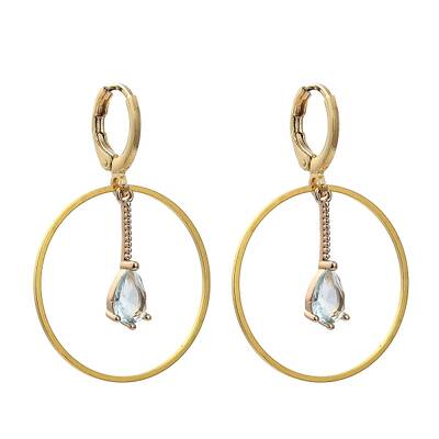 Brass Huggie Hoop Earring
