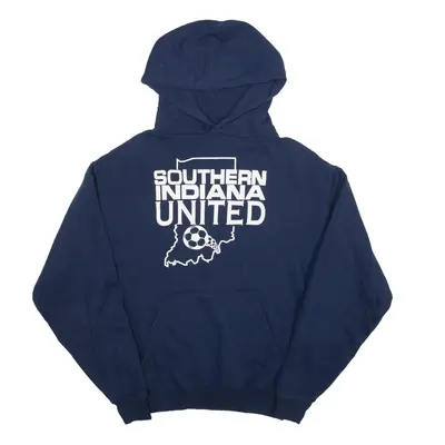 JERZEES Southern Indiana United USA Hoodie Blue Pullover Mens M