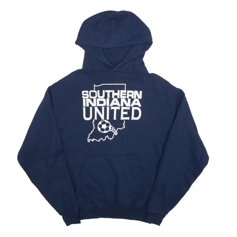 JERZEES Southern Indiana United USA Hoodie Blue Pullover Mens M