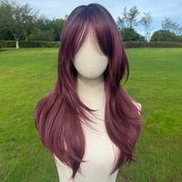 SMILCO/24INCH Cherry Layer Straight hair Slightly Curly Synthetic Wig[SM256]