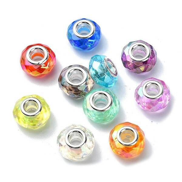Transparent Acrylic European Beads