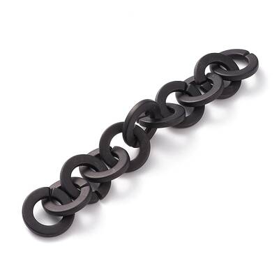 Handmade Opaque Spray Painted Acrylic Round Link Chains