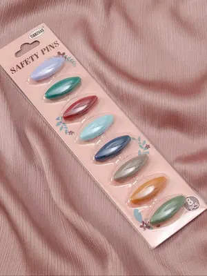 Fashion Colorful Safety Pin for Women, Multifunctional Scarf Pin, Clothes Accessories for Women & Girls, Trendy All-match & E...