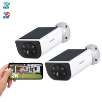 Wansview Security Cameras Wireless Outdoor, 2K 3MP Security Camera, Solar/Battery Powered, Home Security Camera with PIR Moti...