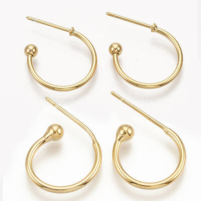 Brass Stud Earring Findings