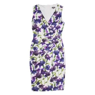 PHASE EIGHT Womens Bodycon Dress Purple Floral Sleeveless Midi S