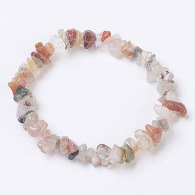 Natural Rutilated Quartz Stretch Bracelets