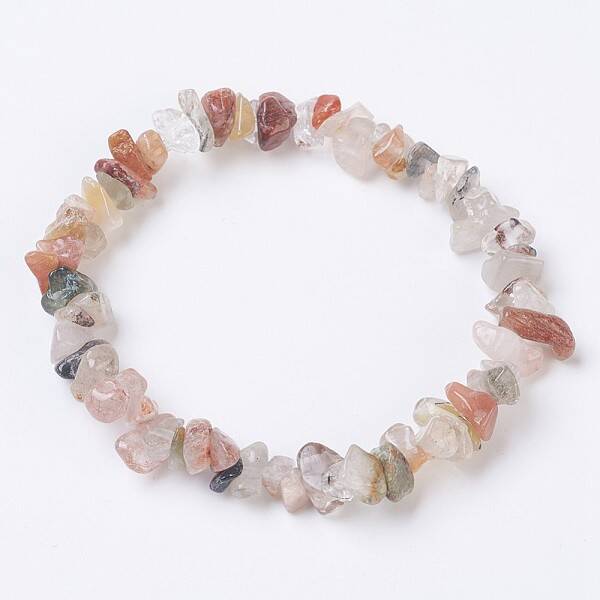 Natural Rutilated Quartz Stretch Bracelets