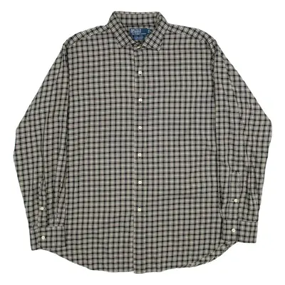 POLO RALPH LAUREN Estate Sport Mens Shirt Black Check Long Sleeve XL