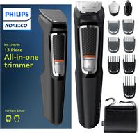 Philips Norelco Multigroom Series 3000 All-in-One Trimmer -  13 pieces, Multipurpose, MG3740/40 Steel Durable Steel Durable H...