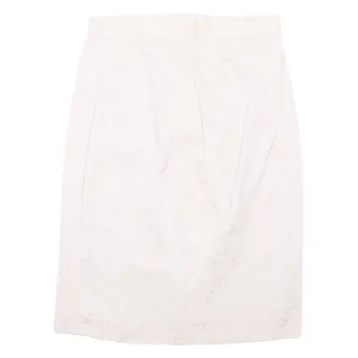 HERMILLE Womens Straight Skirt Pink Midi Floral S