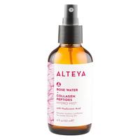 Alteya Rose Water Hydro Mist - Skin Repair Facial Toner with Collagen Peptides and Hyaluronic Acid - Gentle on Sensitive Skin