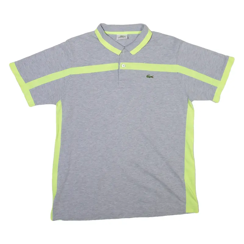 LACOSTE Mens Polo Shirt Grey L