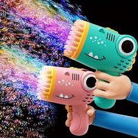 Dinosaur Design Bubble Machine, 1 Box 40-hole Automatic Electric Bubble Gun with 50ML Bubble Liquid, Outdoor Toy for Birthday...