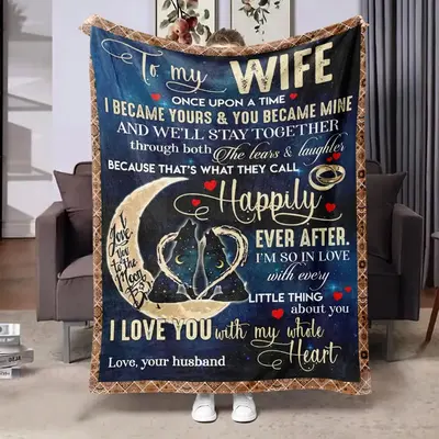 Bedroom Decor Flannel Moon Bird Print Blanket, 1 Count Soft Warming Bedding for Office, Rest Napping Quilt for Air-conditione...