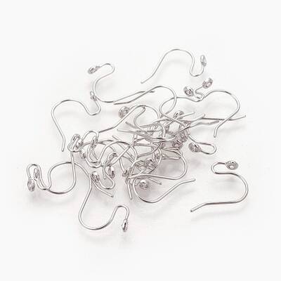 Brass Micro Pave Cubic Zirconia Earring Hooks