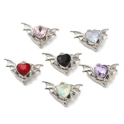 Spray Painted Alloy Micro Pave Cubic Zirconia Pendants