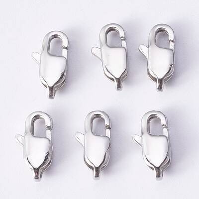 Tarnish Resistant 304 Stainless Steel Lobster Claw Clasps