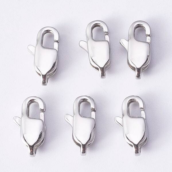 Tarnish Resistant 304 Stainless Steel Lobster Claw Clasps