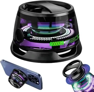 Viyawise G200 Speaker, Multifunctional Magnetic Bluetooth Speaker with Bluetooth 5.3, Cyber Magnetic Mini Bluetooth Speaker, ...