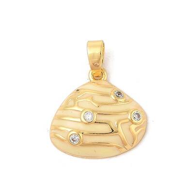 Brass Micro Pave Cubic Zirconia Pendants