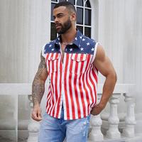 4th of July Men's American Flag Denim Vest Classic Casual Fashion Sleeveless Jacket Menswear Patriotic Tops, Father's Day Gif...
