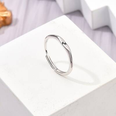 Rhodium Plated 925 Sterling Silver Adjustable Rings