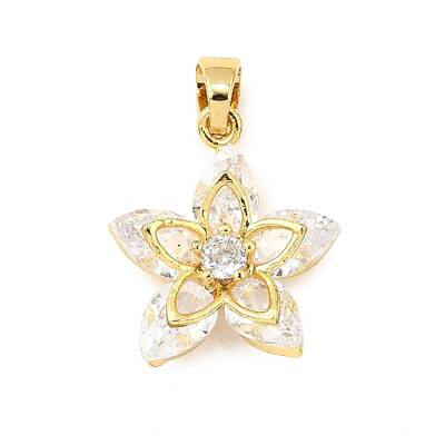 Brass Micro Pave Cubic Zirconia Pendants
