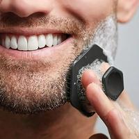 Summer Silicone Facial Scrubber, Portable Facial Cleaning Brush, Mini Handheld Massage Brush, Men's Beard and Mustache Groomi...