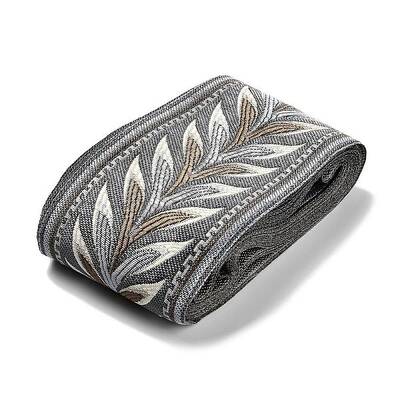 Polyester Leaf Jacquard Ribbon