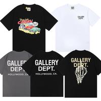 GALLERY DEPT T shirt classic letter slogan auto show skull finger print round neck cotton short sleeves men and women couple ...