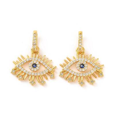 Brass Micro Pave Cubic Zirconia Pendants