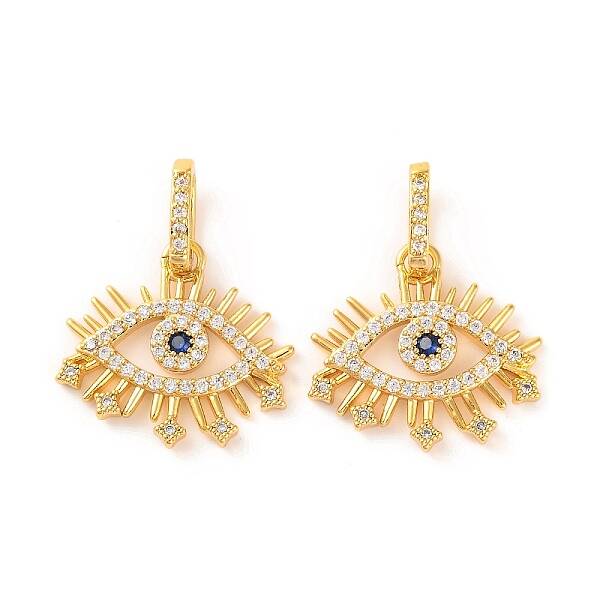 Brass Micro Pave Cubic Zirconia Pendants