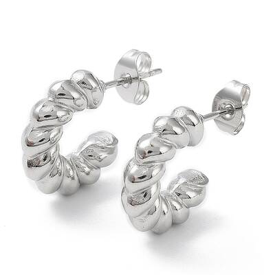 Non-Tarnish 304 Stainless Steel Ring Hoop Earrings