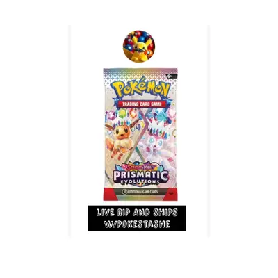 Prismatic Evolutions Pack Live Rip & Ship