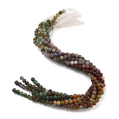 Natural Grey Agate and Indian Agate Beads Strands
