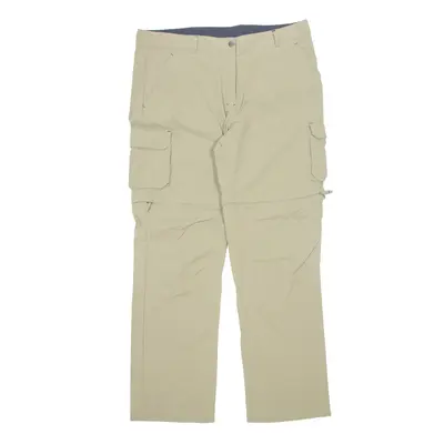 CRANE Cargo Trousers Beige Regular Straight Nylon Mens W36 L32