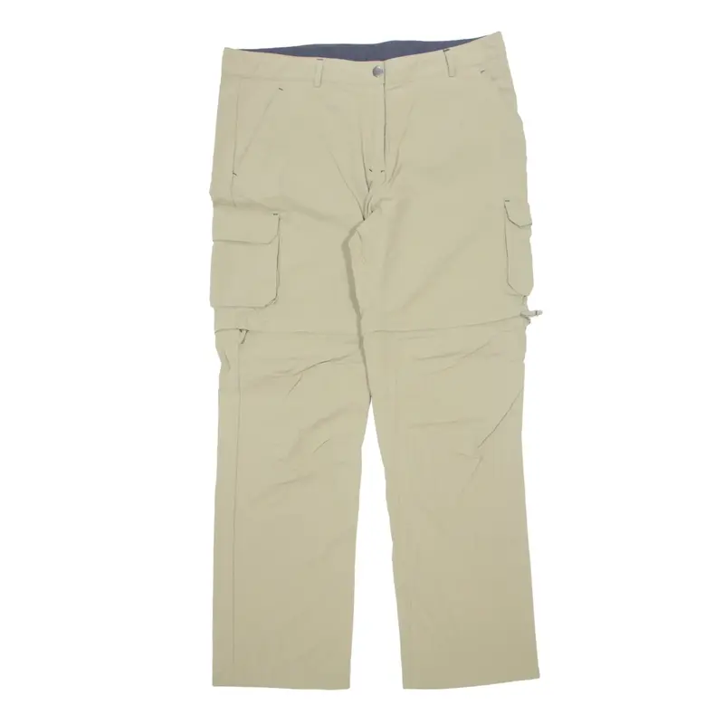 CRANE Cargo Trousers Beige Regular Straight Nylon Mens W36 L32