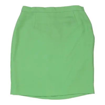 Kenzo Mini Pencil Skirt - 28W UK 8 Green Wool | Size: UK 8