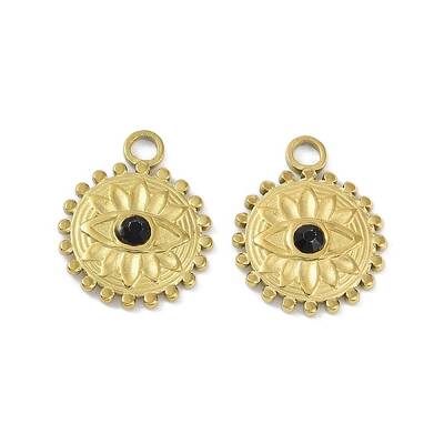 Ion Plating(IP) 304 Stainless Steel Rhinestone Pendants