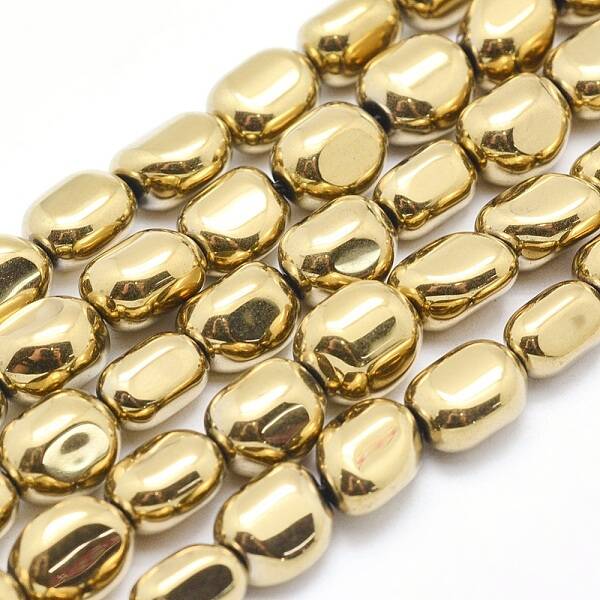 Electroplate Non-magnetic Synthetic Hematite Beads Strands
