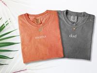 Comfort Colors Mama And Dad Apparel, Matching Mom And Dad Shirts, Best Mom Ever, Best Dad Ever, Custom Mom Gift, Personalized...