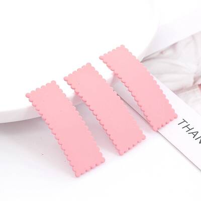 Frosted Plastic Snap Hair Clips