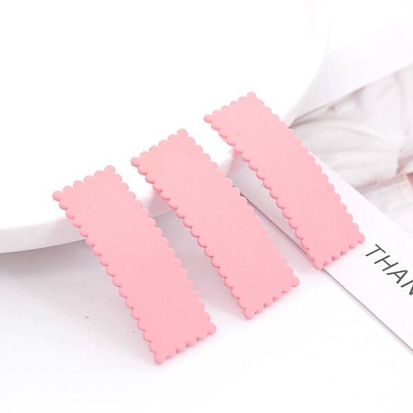 Frosted Plastic Snap Hair Clips