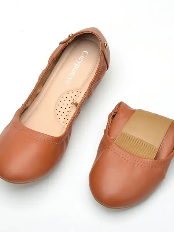 Women's 1 Pair Minimalist Elegant Plain Ballet Flats, Simple Design Slip on Flats, Soft & Comfortable Lightweight Ballet Flat...