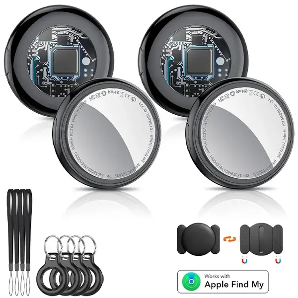 [Fall Deals] Tukio GPS Tracker for Cars & Pets (iOS Only) - Mini Clear Design, Weatherproof Case, Anti-Lost Device, Works wit...