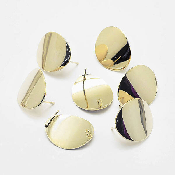 Brass Stud Earring Findings